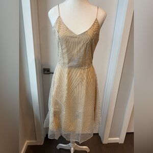 Beige and Silver Dress, M